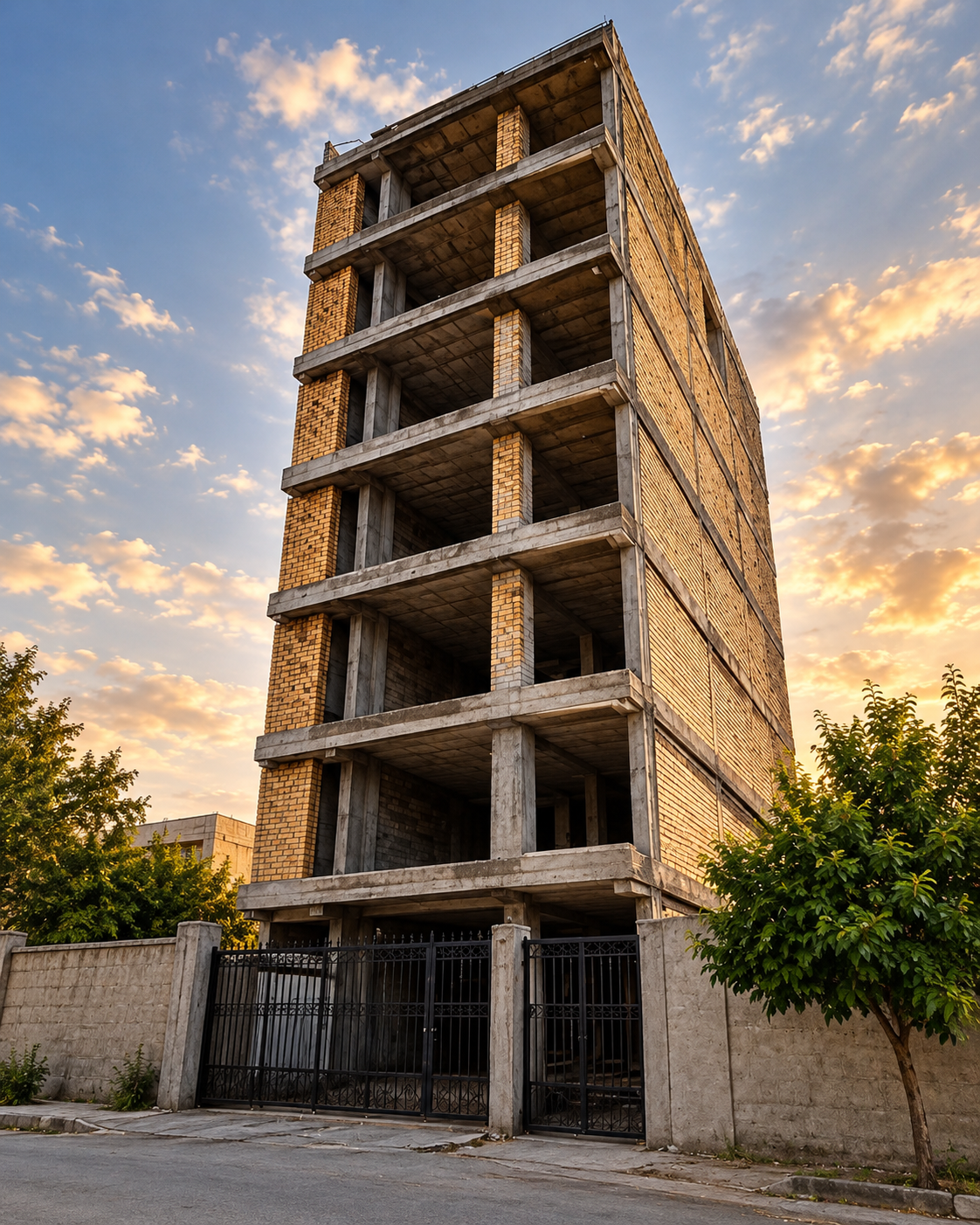 ۶ طبقه ساختمون نمیه کاره